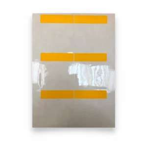 Etiqueta adhesiva 80×92 con franja amarilla - ST729 TIM