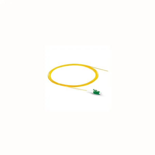 Pigtail fibra óptica LC/APC monomodo 9/125 G652D OS2 amarillo 2 metros