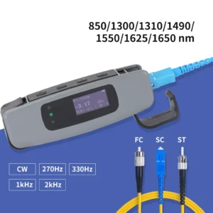 Power meter per fibra ottica monomodale e multimodale con VFL